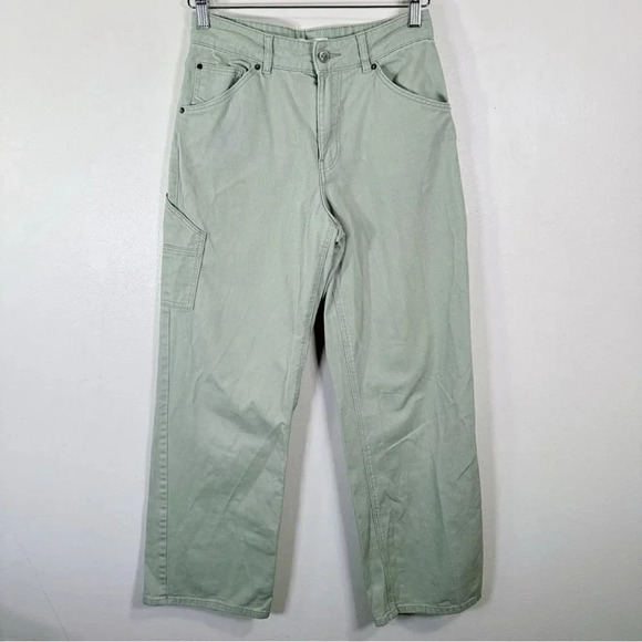 H&M Light Green Cargo Twill  Pant - Picture 1 of 15